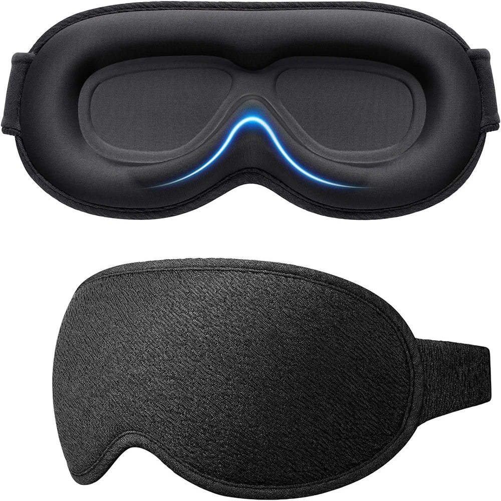 3D Sleeping Mask 100% Blockout Light for Travel Comfort