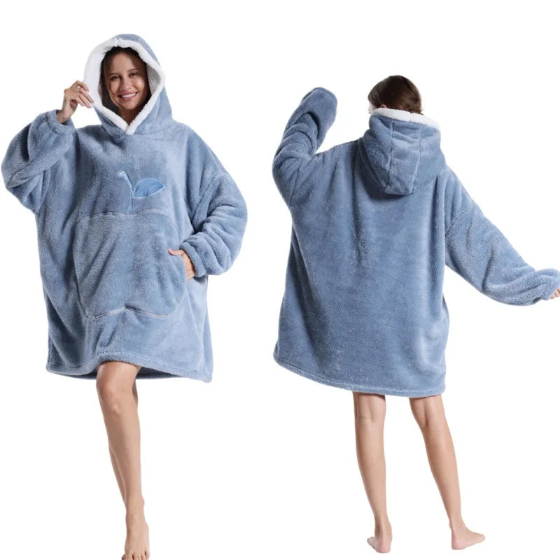 2024 Winter Oversized Wearable Blanket Hoodie for All