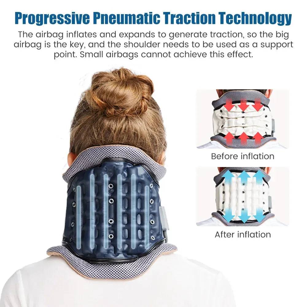 1 Set Cervical Neck Tractor Orthosis Support Neck Brace