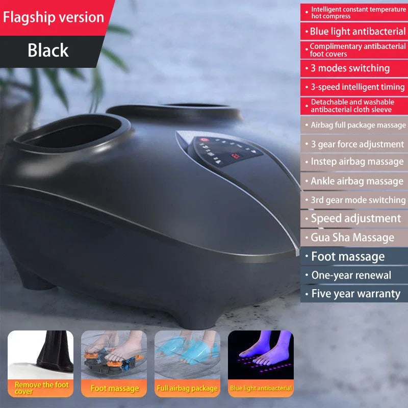 Foot Massager Electric Vibrator Shiatsu Heating Therapy 6D Massage