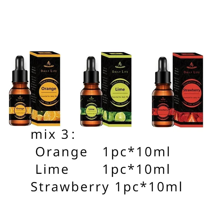 10ml*3pcs Aromatherapy Plant Essential Oil Refill Set