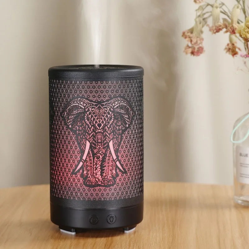 Mini Elephant Aromatherapy Essential Oil Diffuser with LED Lamp