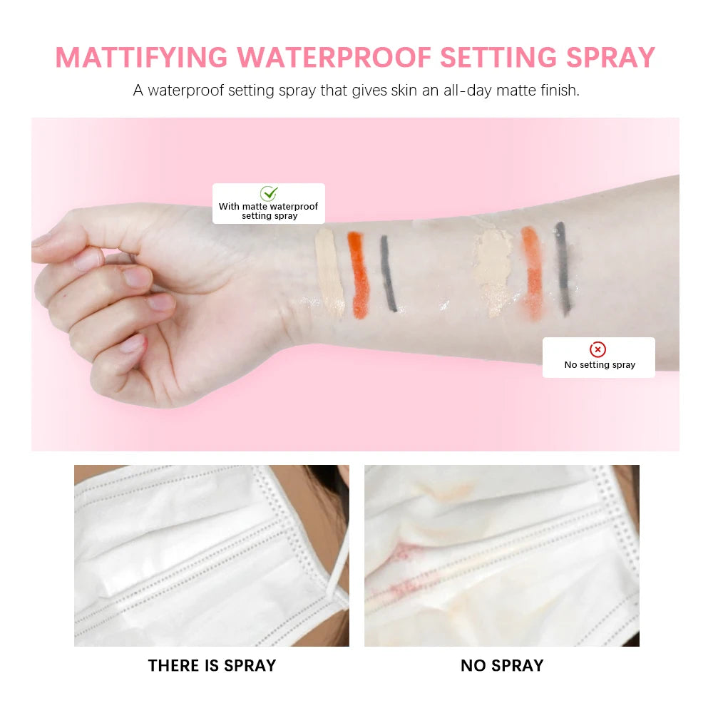 Mattifying Waterproof Setting Spray for All Skin Types