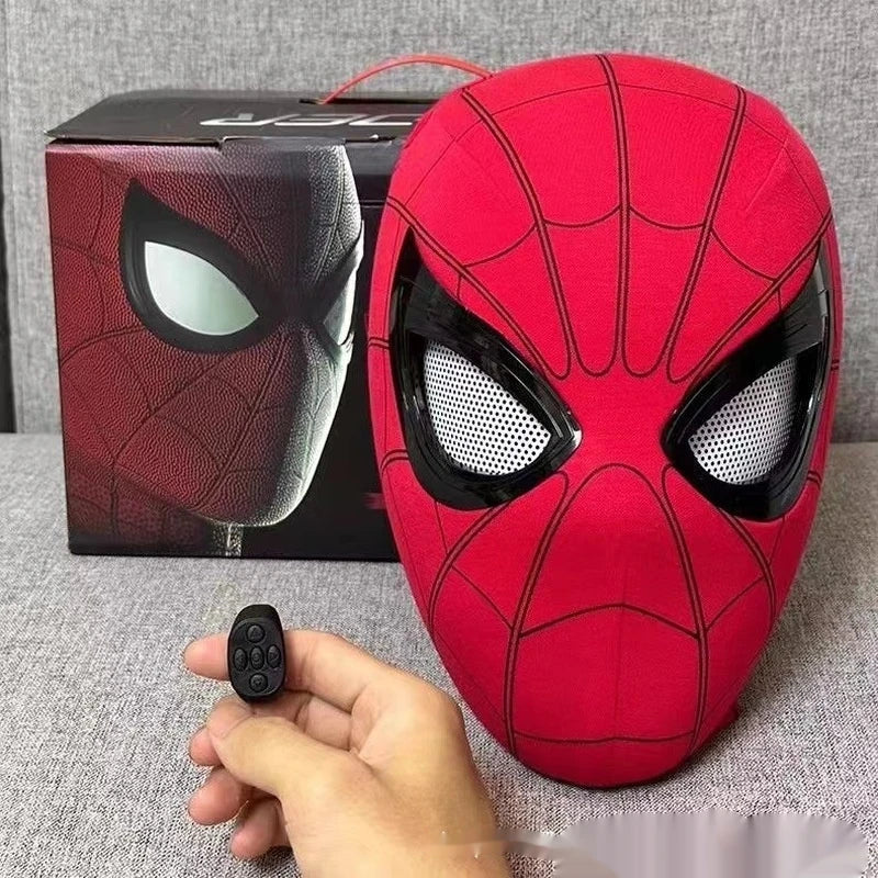 Mascara Spiderman Headgear Cosplay Moving Eyes Mask Gift