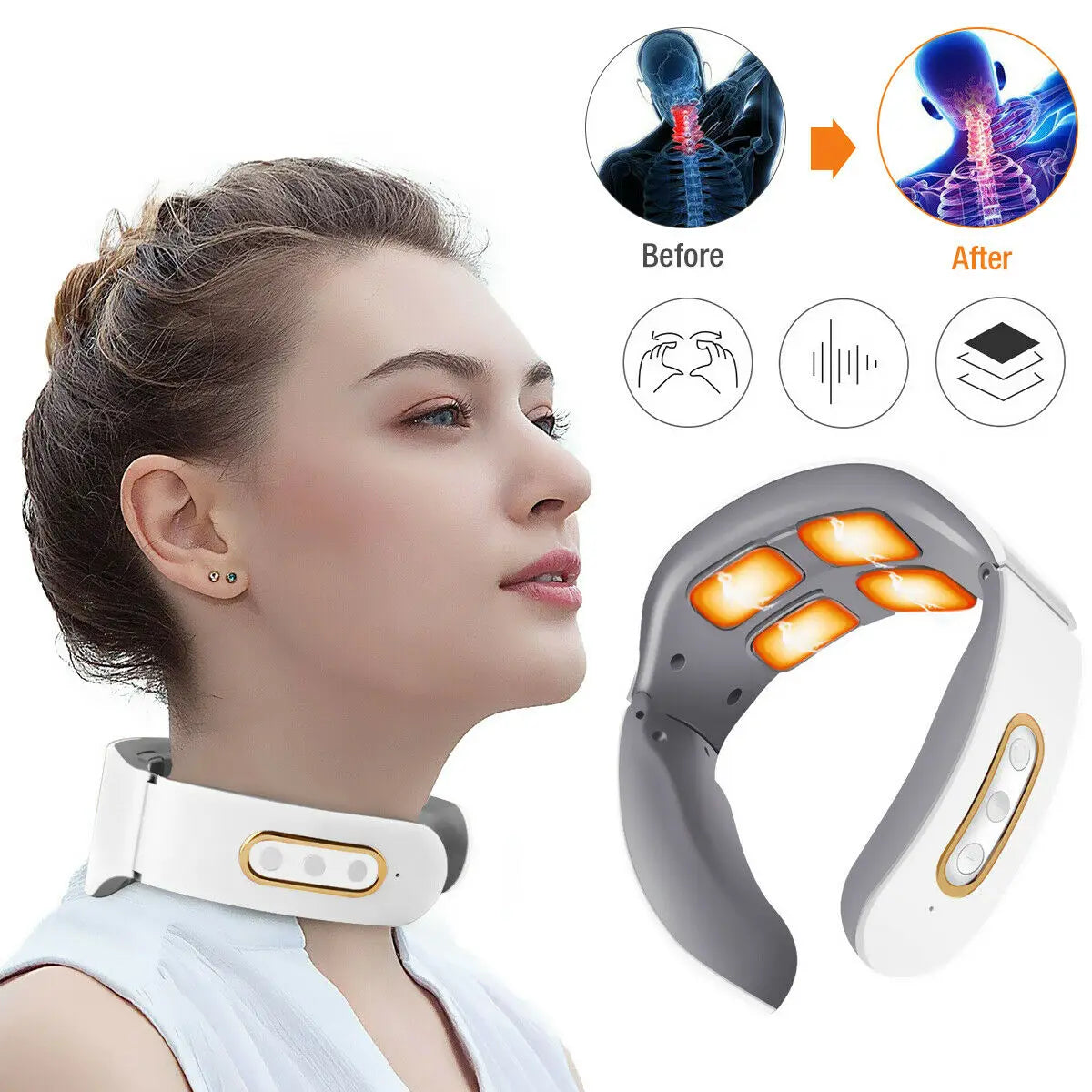 Electric Neck Shoulder Pulse Massager for Pain Relief