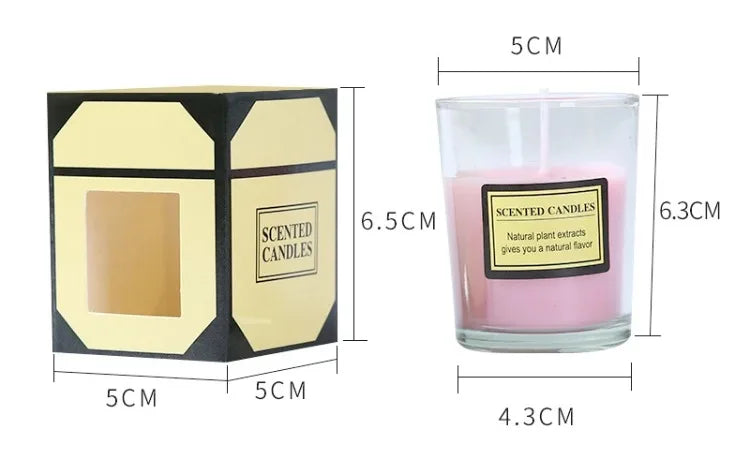 Plant Wax Scented Candle Gift Box Soybean Candle Glass Cup