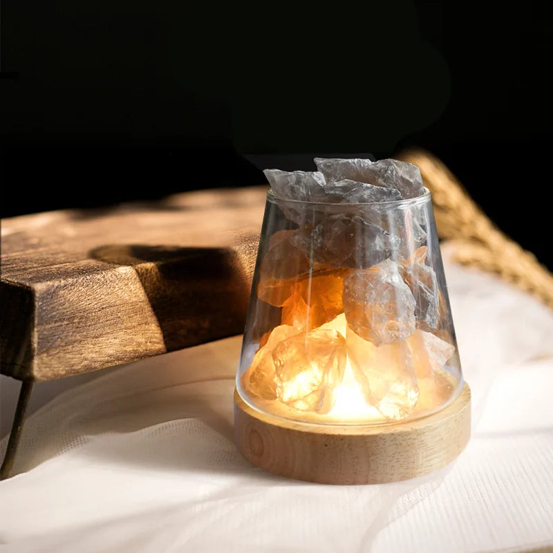 C2 Natural Himalayan Salt Table Lamp Essential Oil Diffuser Light