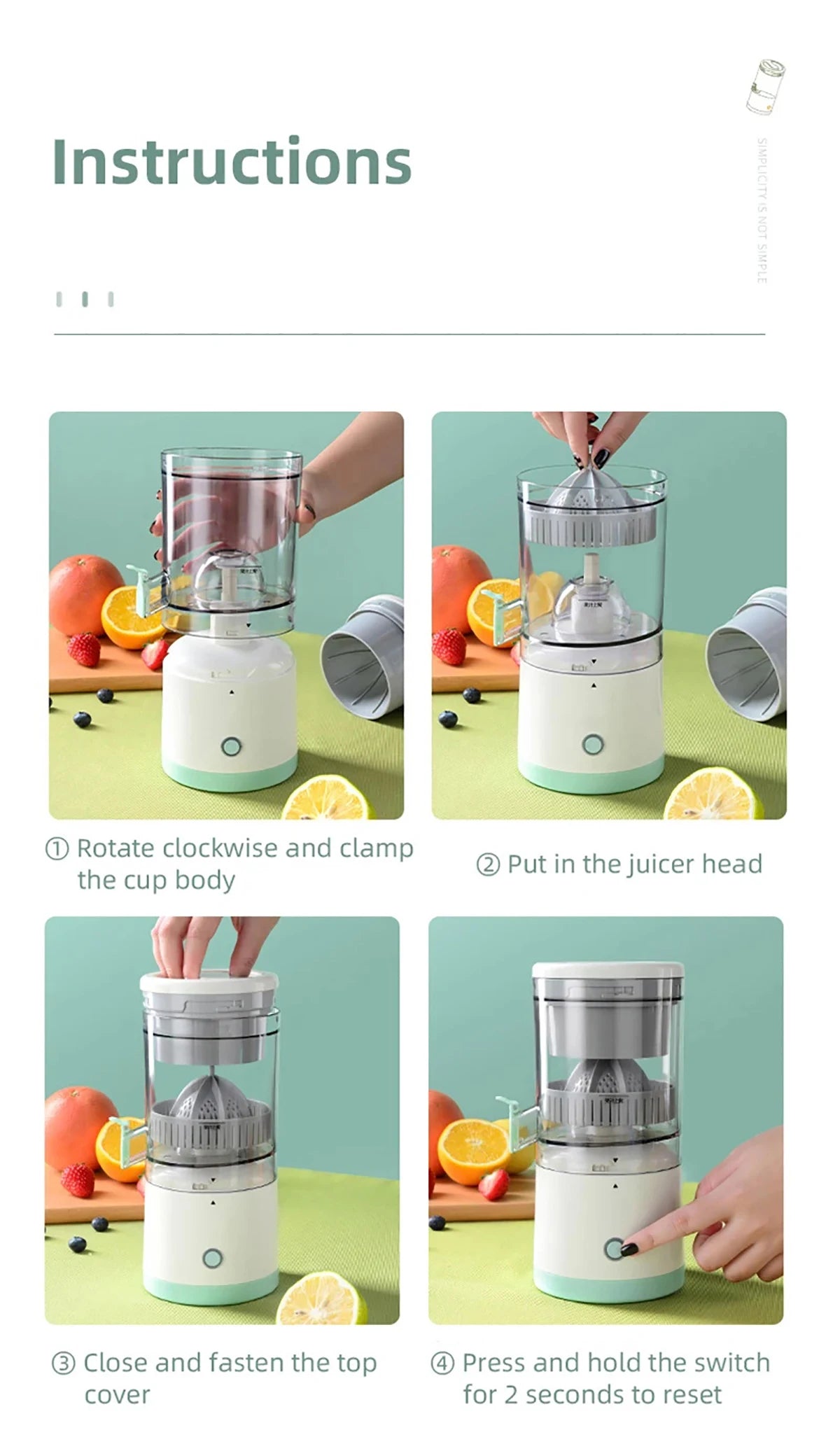 Multi-Function Portable Electric Juicer USB Rechargeable Mixing Bottle for Summer Smoothies and Lemon Juice Home Use