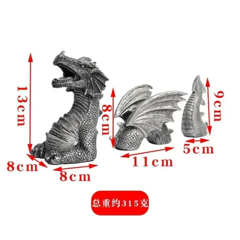 Solar Powered Outdoor Garden Dragon Statue for Meditation