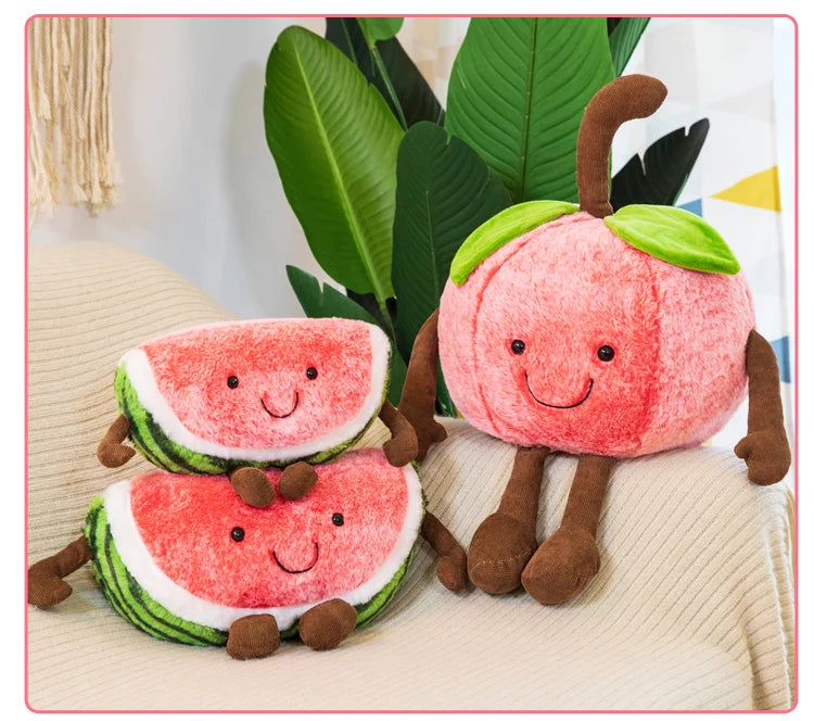 Watermelon Plush Cuddly Pillow Sleeping Cherry Doll Gift