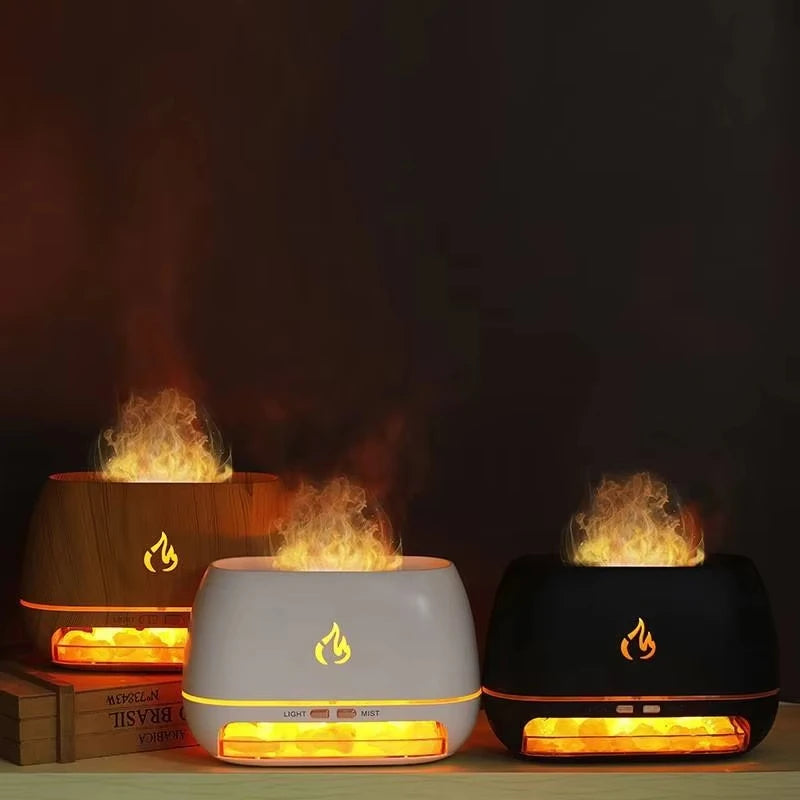 New Himalayan Crystal Salt Stone Aroma Humidifier with 3D Night Light