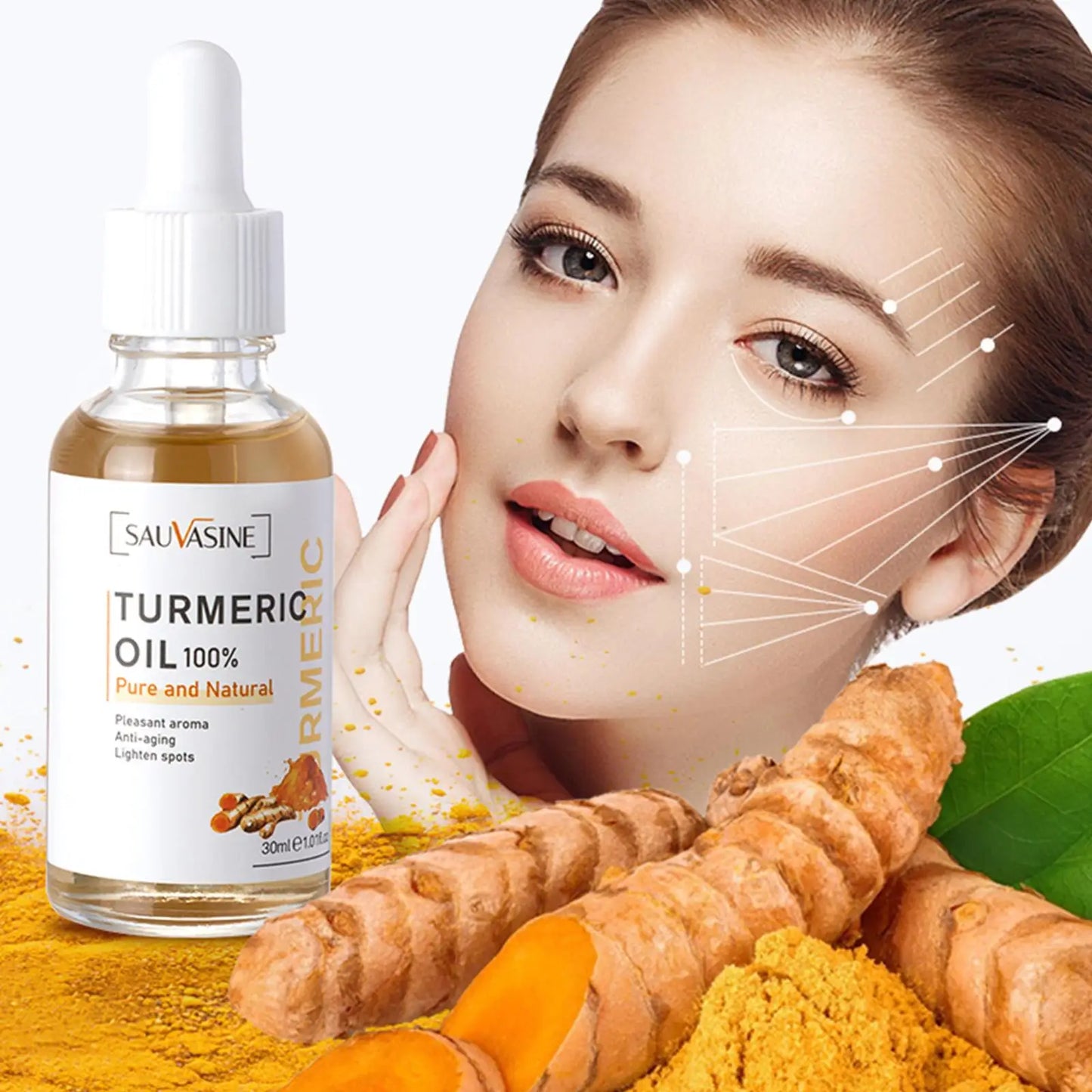 5 Piece Set Turmeric Facial Care for Radiant Skin Care