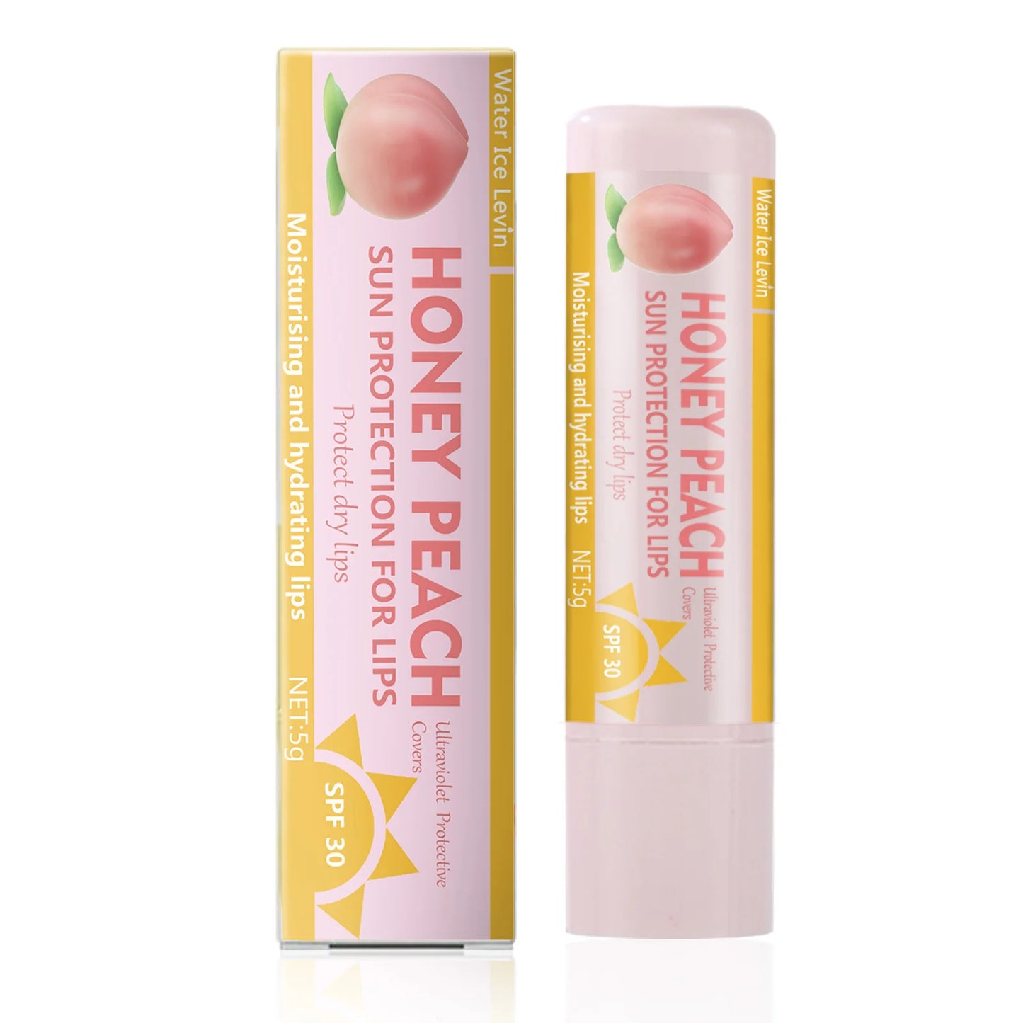 Peach and Banana Sunscreen Lip Balm SPF 30 for Moisturized Lips