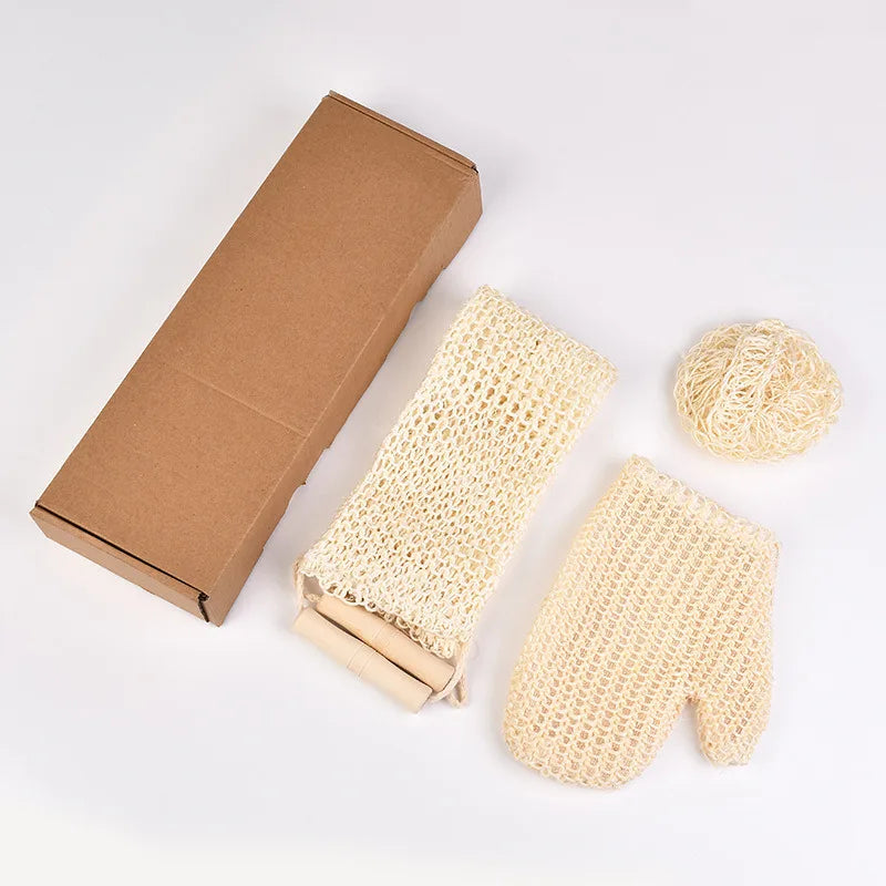 Ramie Jute Bath Towel Exfoliating Belt Shower Scrubber