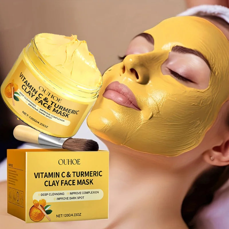 Turmeric Vitamin C Clay Mask Deep Cleansing Hydrating Skin Care