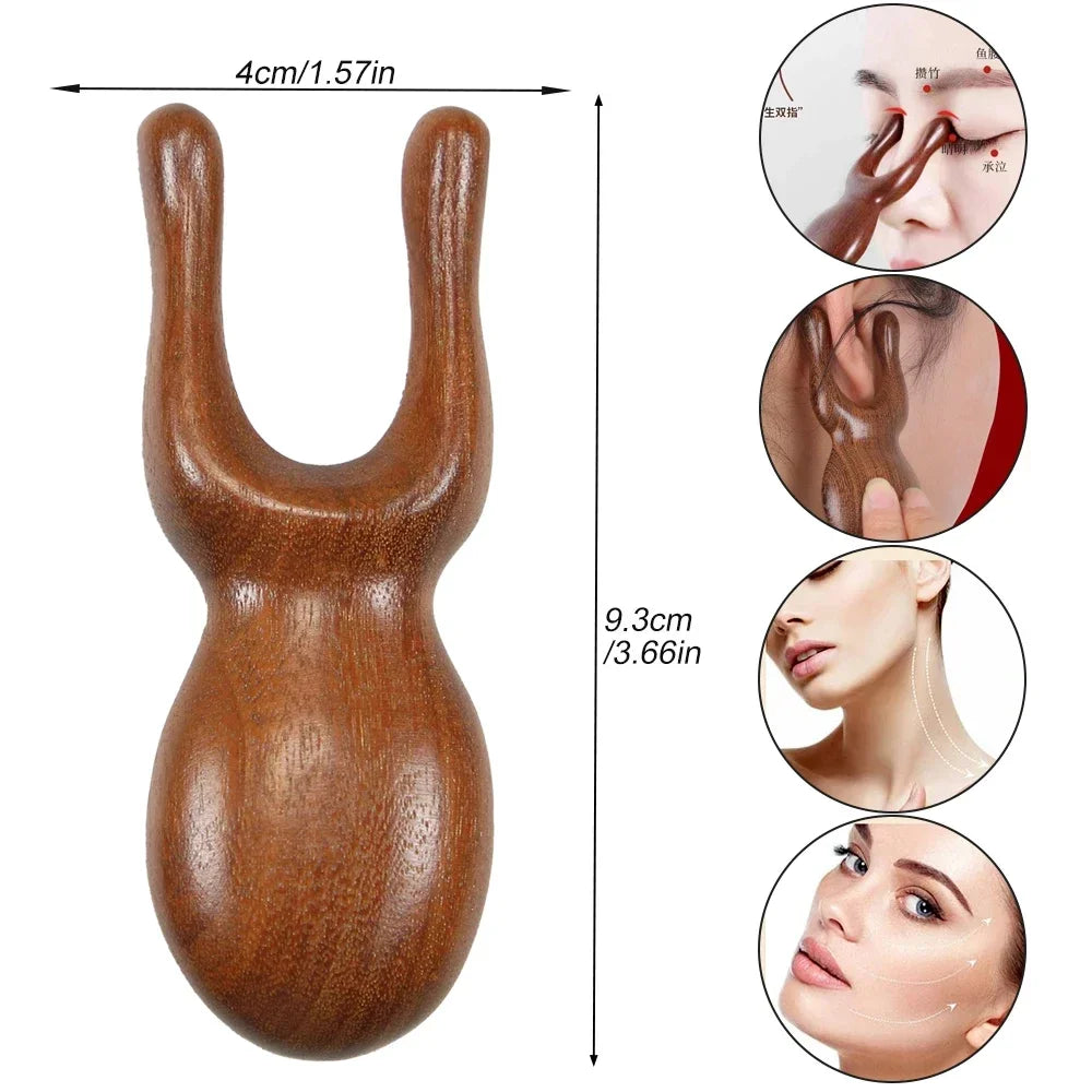 1Pcs Face Scalp Gua Sha Massager for Natural Wellness