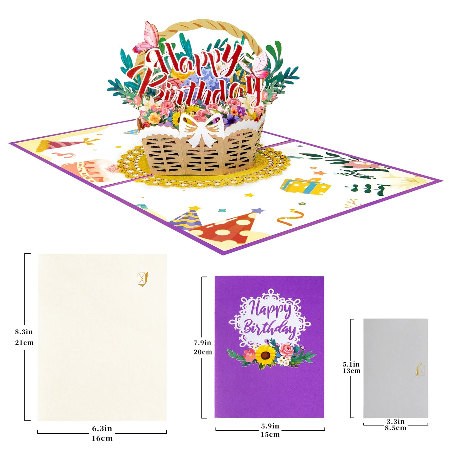 Happy Birthday Pop-up Card for Wife Husband Mom Dad Gift