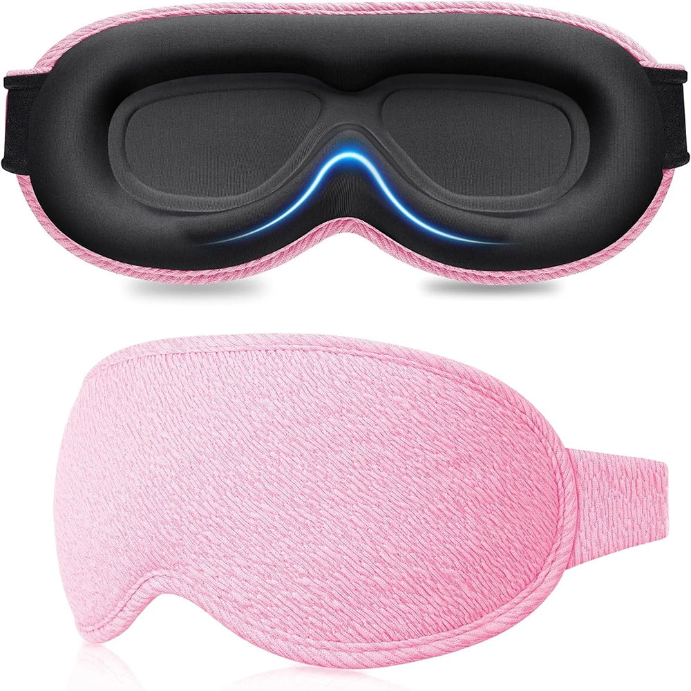 3D Sleeping Mask 100% Blockout Light for Travel Comfort