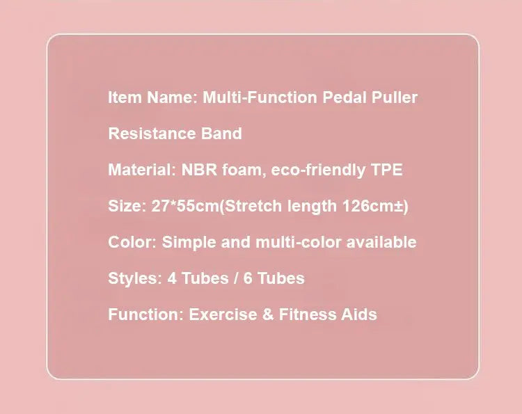 Multifunction Pedal Resistance Band Yoga Tension Rope Fitness