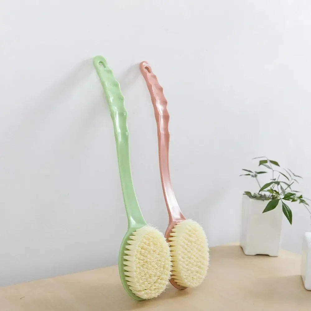 1pc Long Handle Bath Brush Soft Body Scrub Massager Accessories