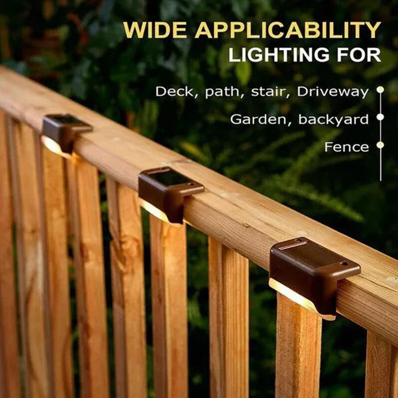 Solar Deck Lights 12 Pack Outdoor Waterproof LED Lamps