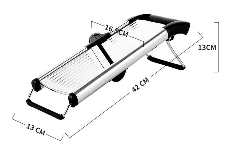 LMETJMA Adjustable Mandoline Slicer Stainless Steel Chopper