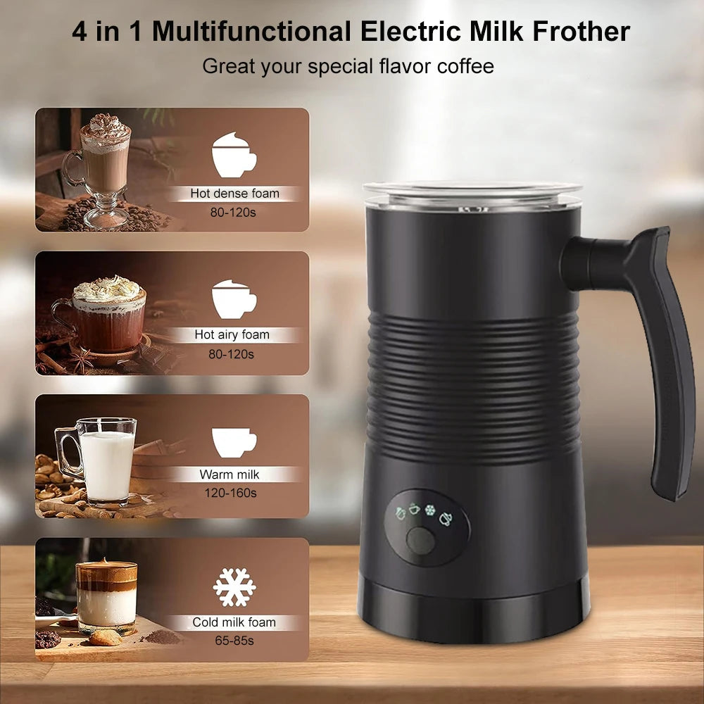 Electric Milk Frother Automatic Rotary Foamer for Coffee