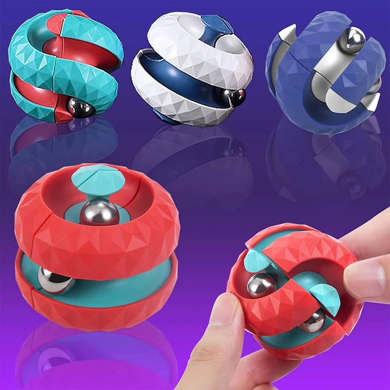 Diamond Pattern Ball Track Gyro Magic Gyroscope Toy for Stress Relief and Anxiety Relief ADHD