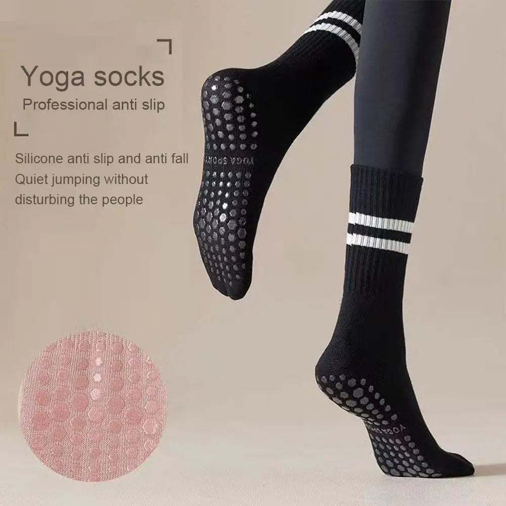 8 Colors Sports Socks Cotton Mid-tube Bottom Non-slip Yoga