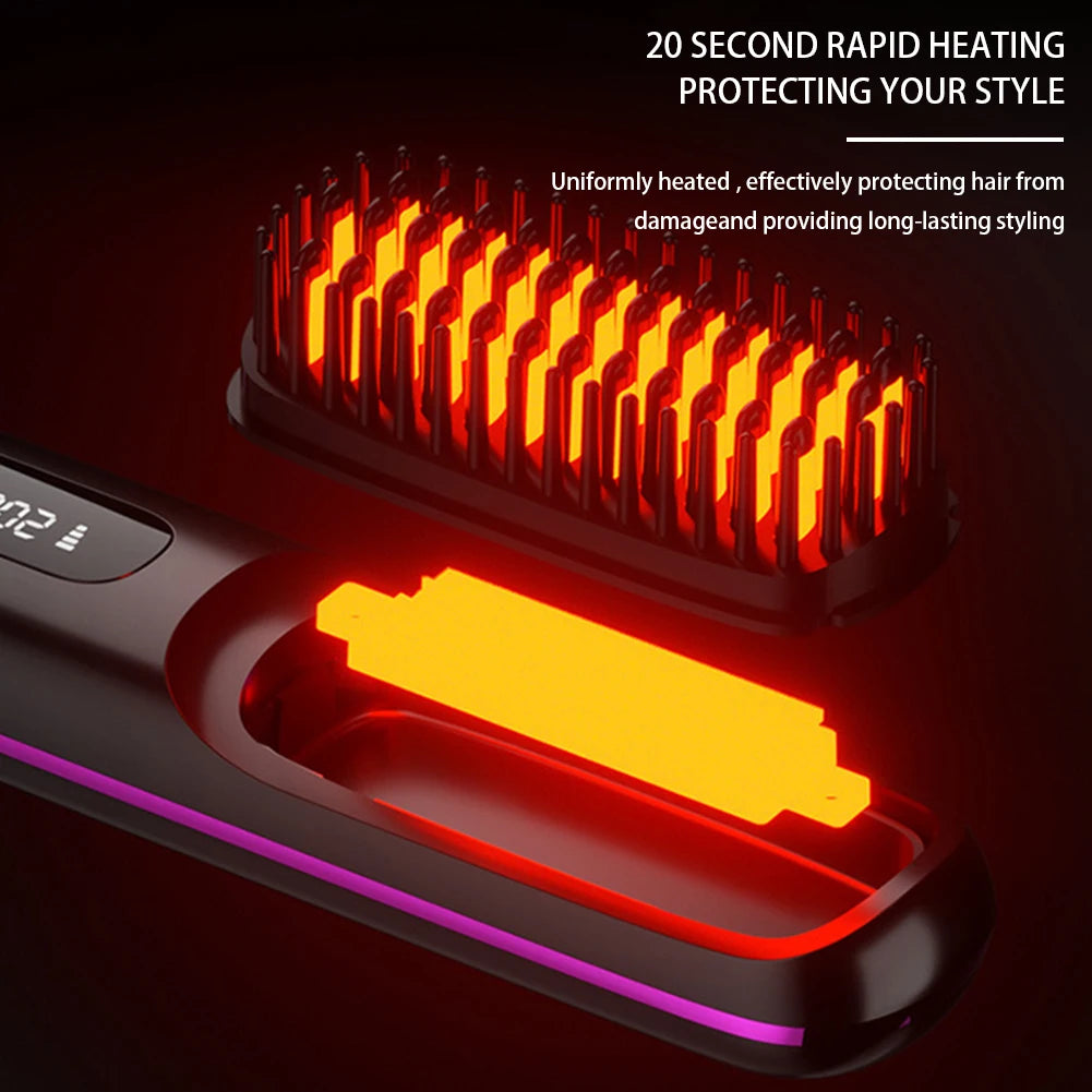 Digital Display Hair Straightening Comb for Women Female