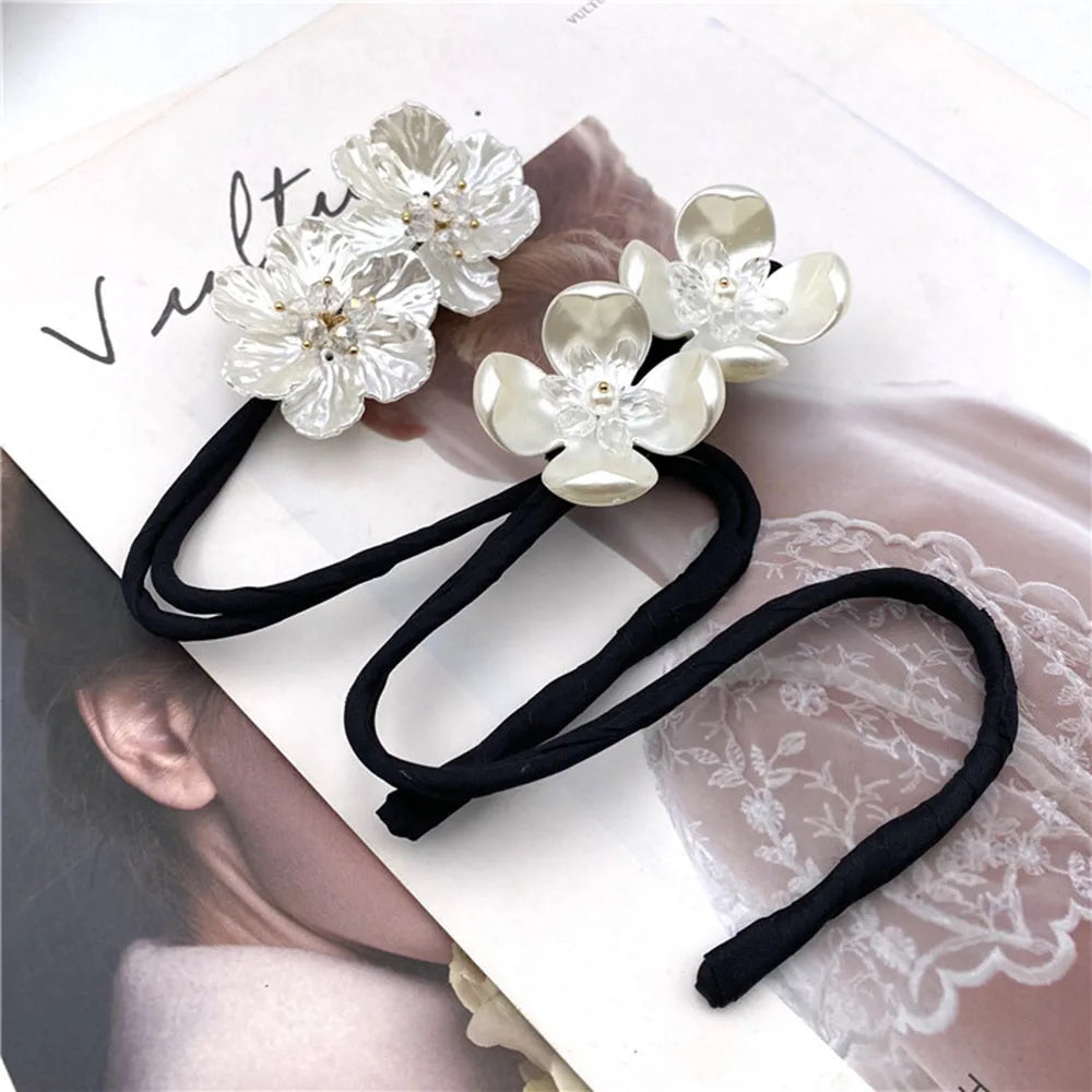 Vintage Shell Pearl Hairpin Bun Hairstyle Tool for Women