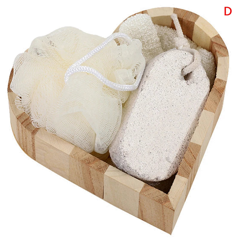 Spa Heart Shape Gift Box Bathing Skin Cleaning Kit For Women