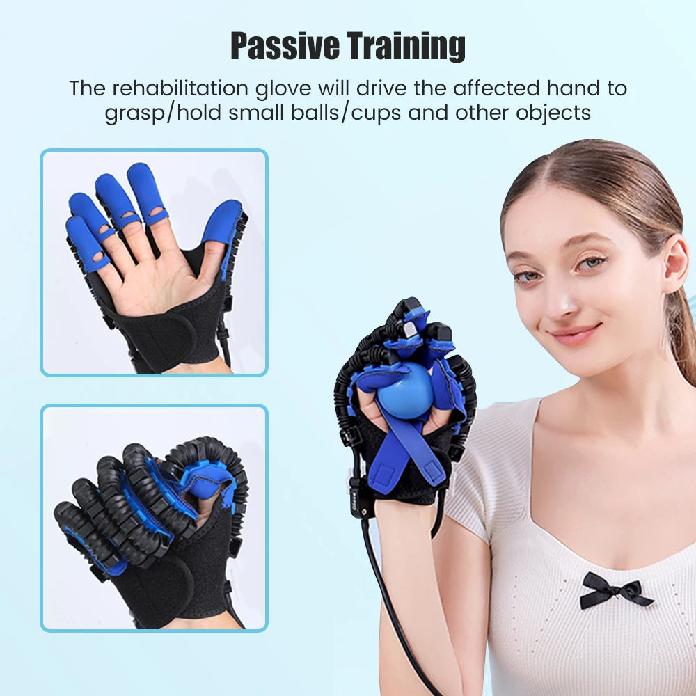 Stroke Rehabilitation Glove Finger Robot Trainer for Hemiplegia