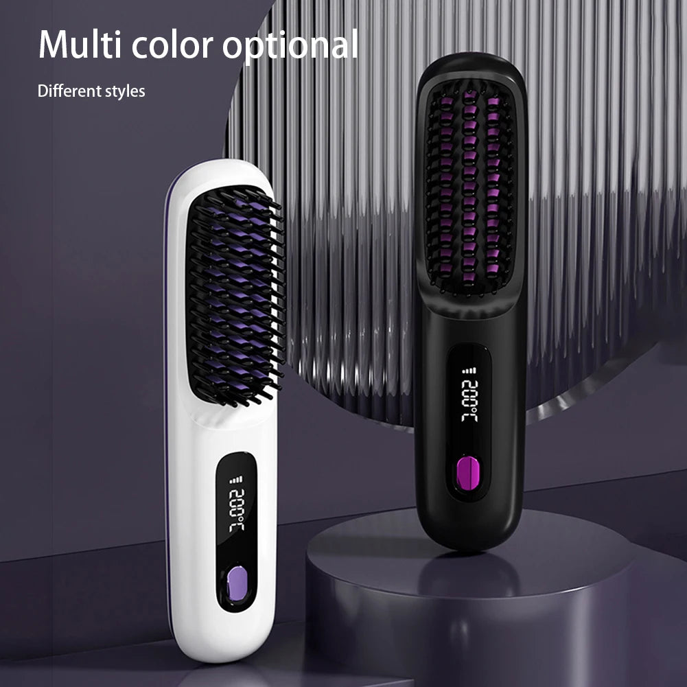 Digital Display Hair Straightening Comb for Women Female