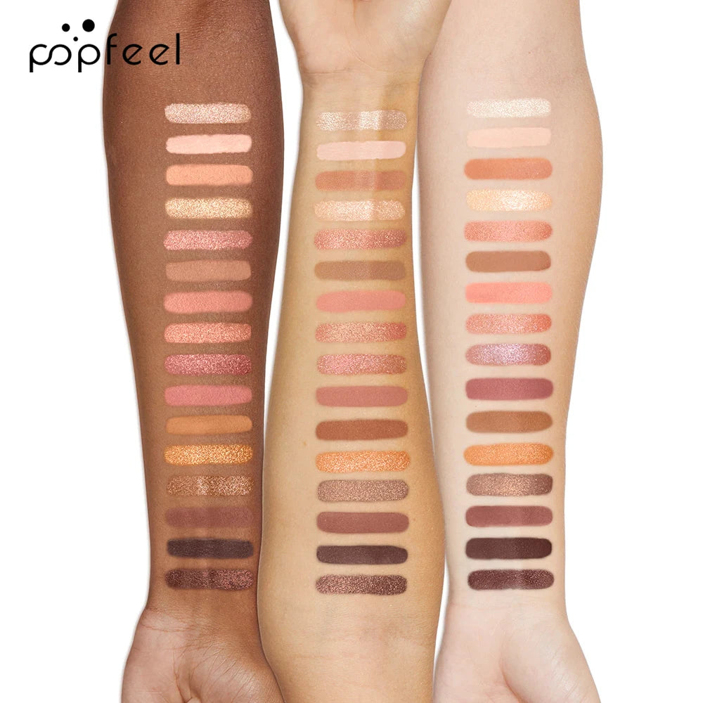 POPFEEL 16 Color Eyeshadow Palette Natural Nude Shades