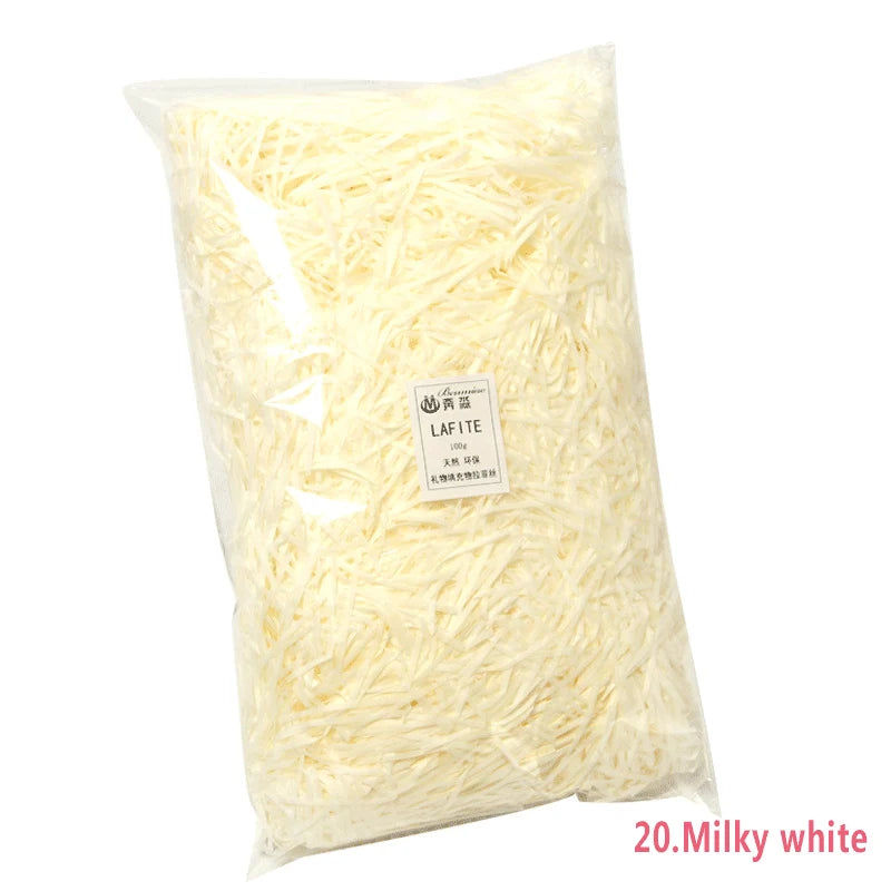 50g Multicolored Raffia Paper Shreds for Elegant Gift Wrapping