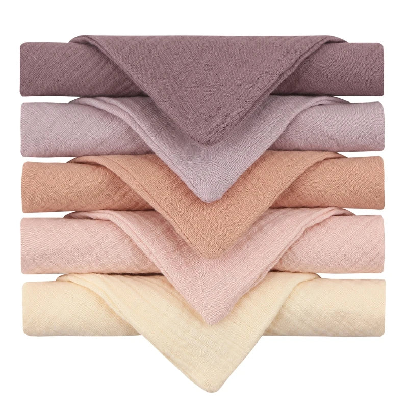 5 Pcs Towel Baby Face Cloth Soft Cotton Bath Towels