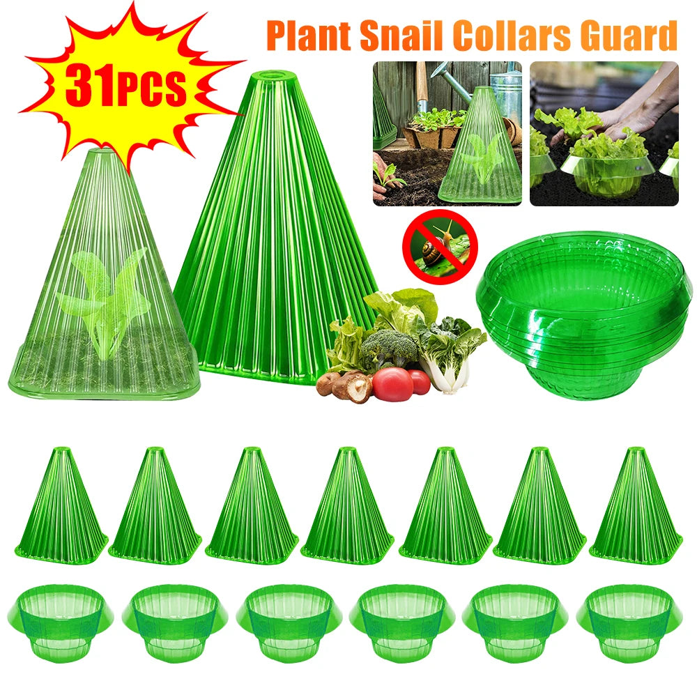 31Pcs Snail Collars Garden Pest Control for Green Planters