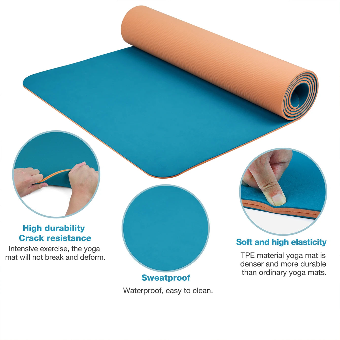 CapricorTPE Yoga Mat Non-Slip Eco-Friendly Fitness Mat