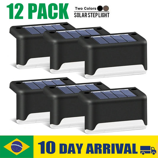 Solar Deck Lights 12 Pack Outdoor Waterproof LED Lamps