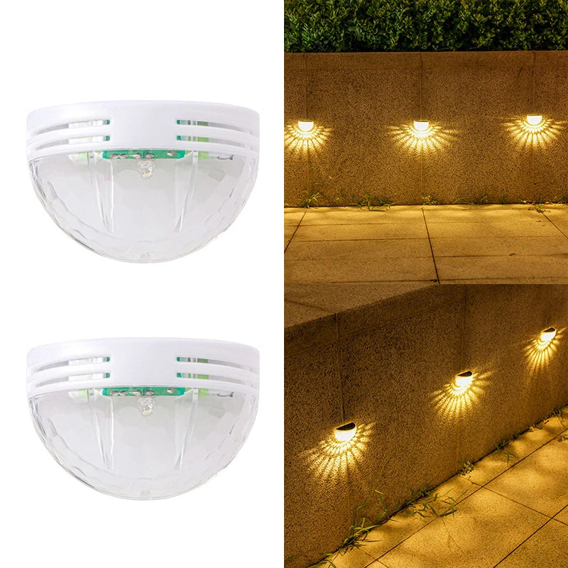 2Pack Solar Lights Outdoor Lamp Waterproof Wall Lamp Decor