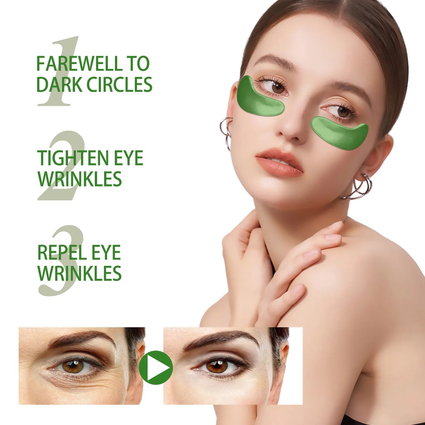 60Pcs Seaweed Firming Eye Mask Gentle Moisturising Care