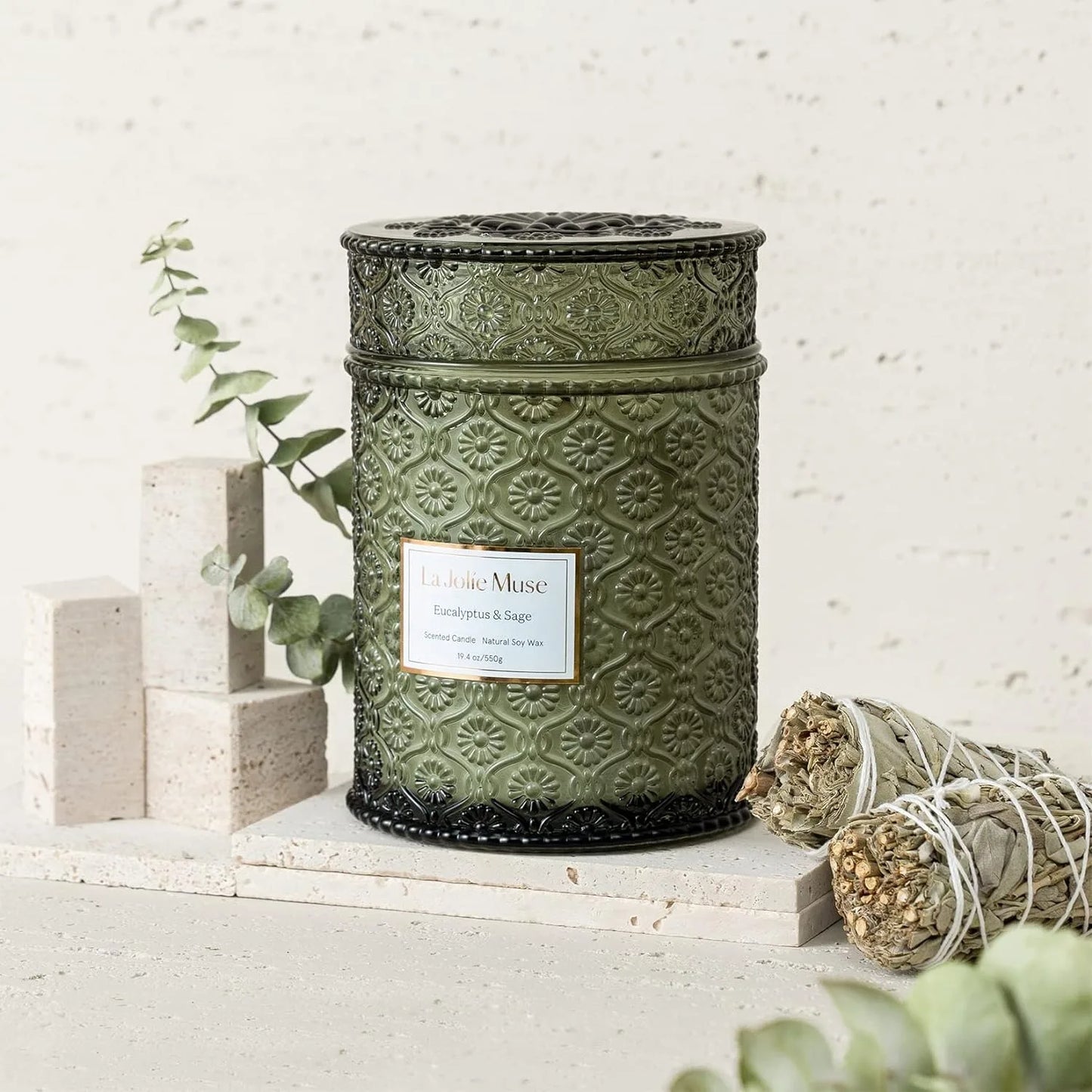 LA JOLIE MUSE Scented Candles Eucalyptus & Sage Large Candle