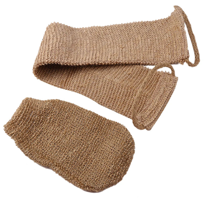 Ramie Jute Bath Towel Exfoliating Belt Shower Scrubber