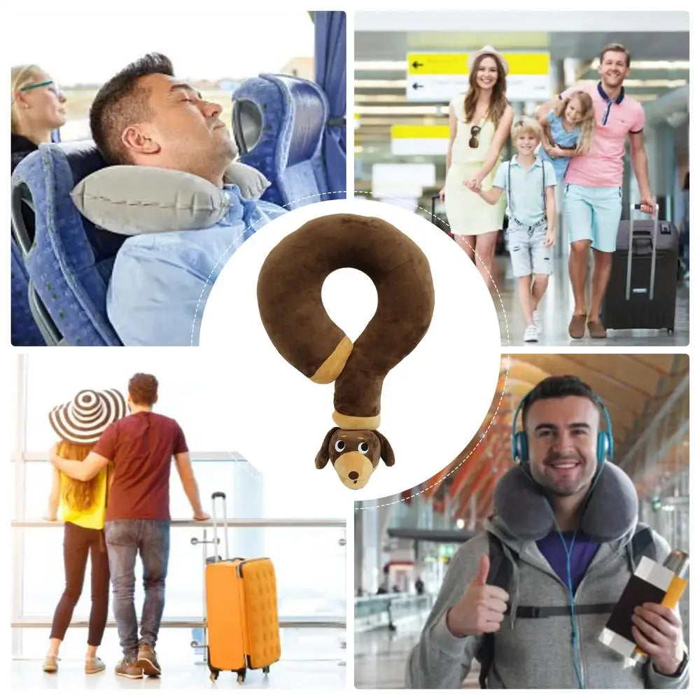 Question-Mark Neck Pillow Unique Question Mark Shape Soft Plush Travel Pillow