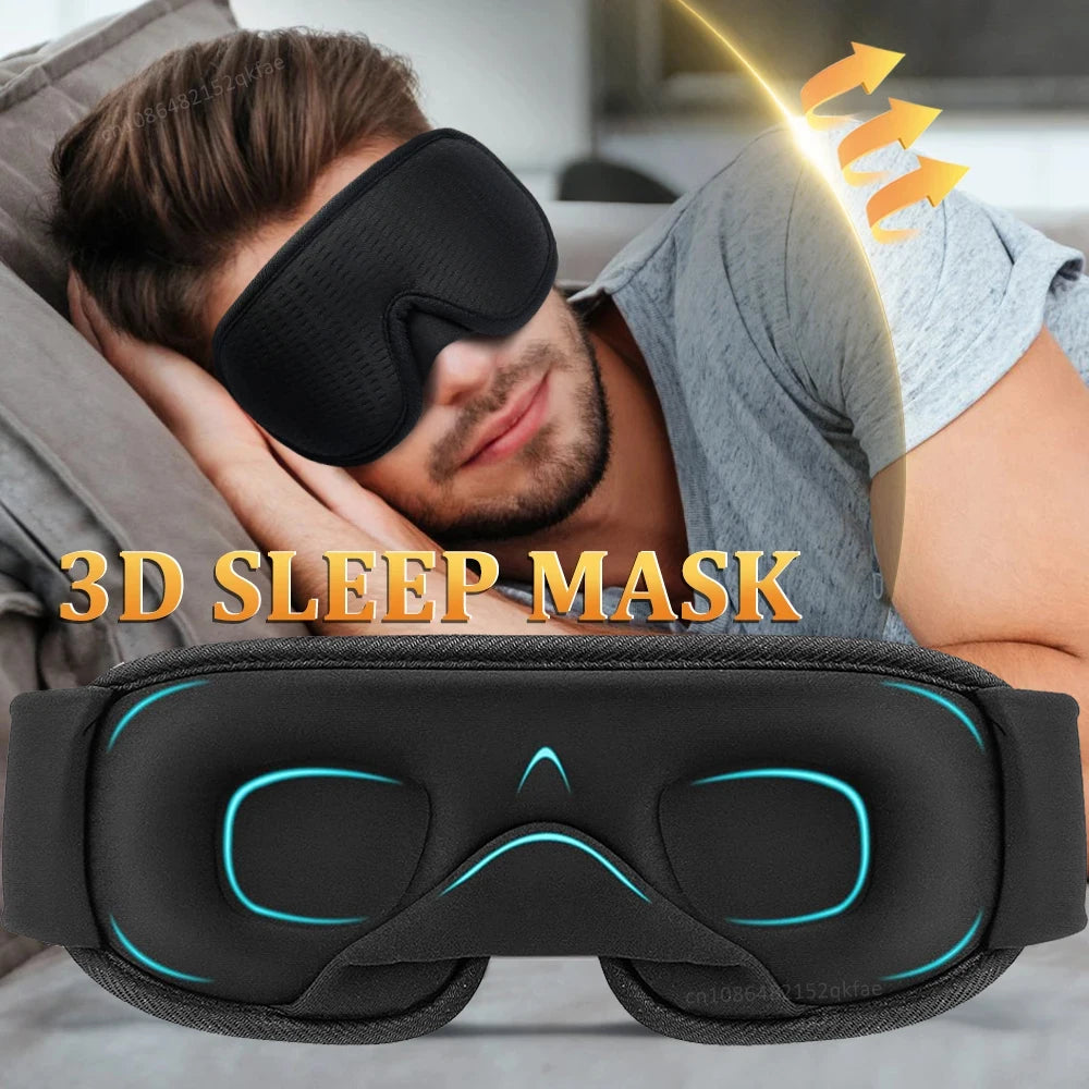 3D Sleeping Mask 100% Blockout Light for Travel Comfort