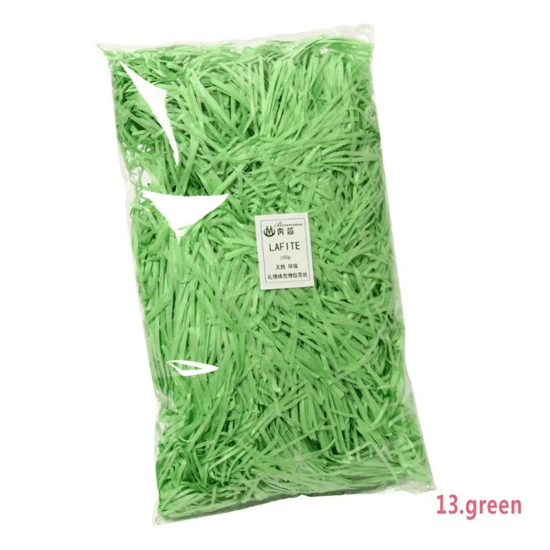 50g Multicolored Raffia Paper Shreds for Elegant Gift Wrapping