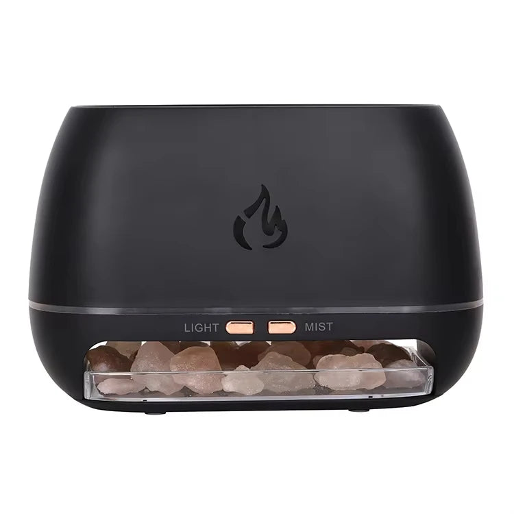 New Himalayan Crystal Salt Stone Aroma Humidifier with 3D Night Light