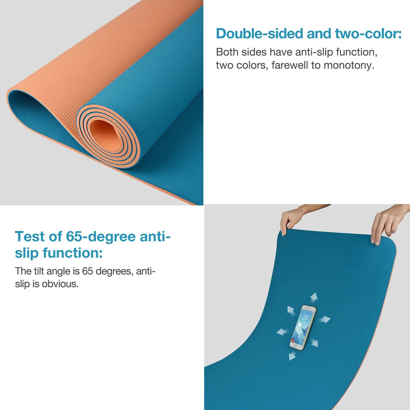 CapricorTPE Yoga Mat Non-Slip Eco-Friendly Fitness Mat