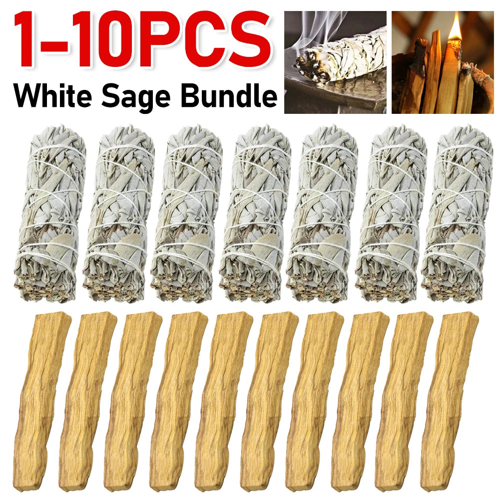 Meditation Incense White Sage Pure Grass Bundle Wand